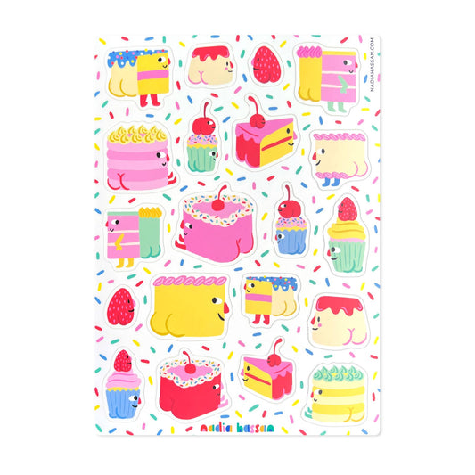 Sweet Cheeks 5x7 Sticker Sheet