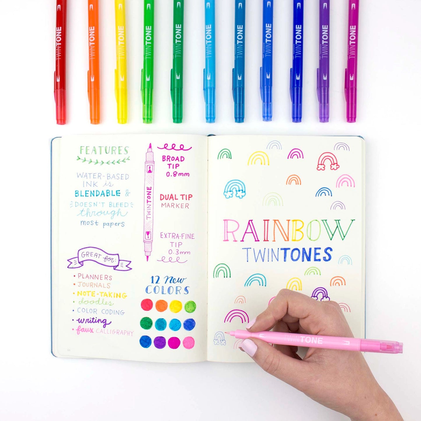 TwinTone Dual Tip Markers (Rainbow)