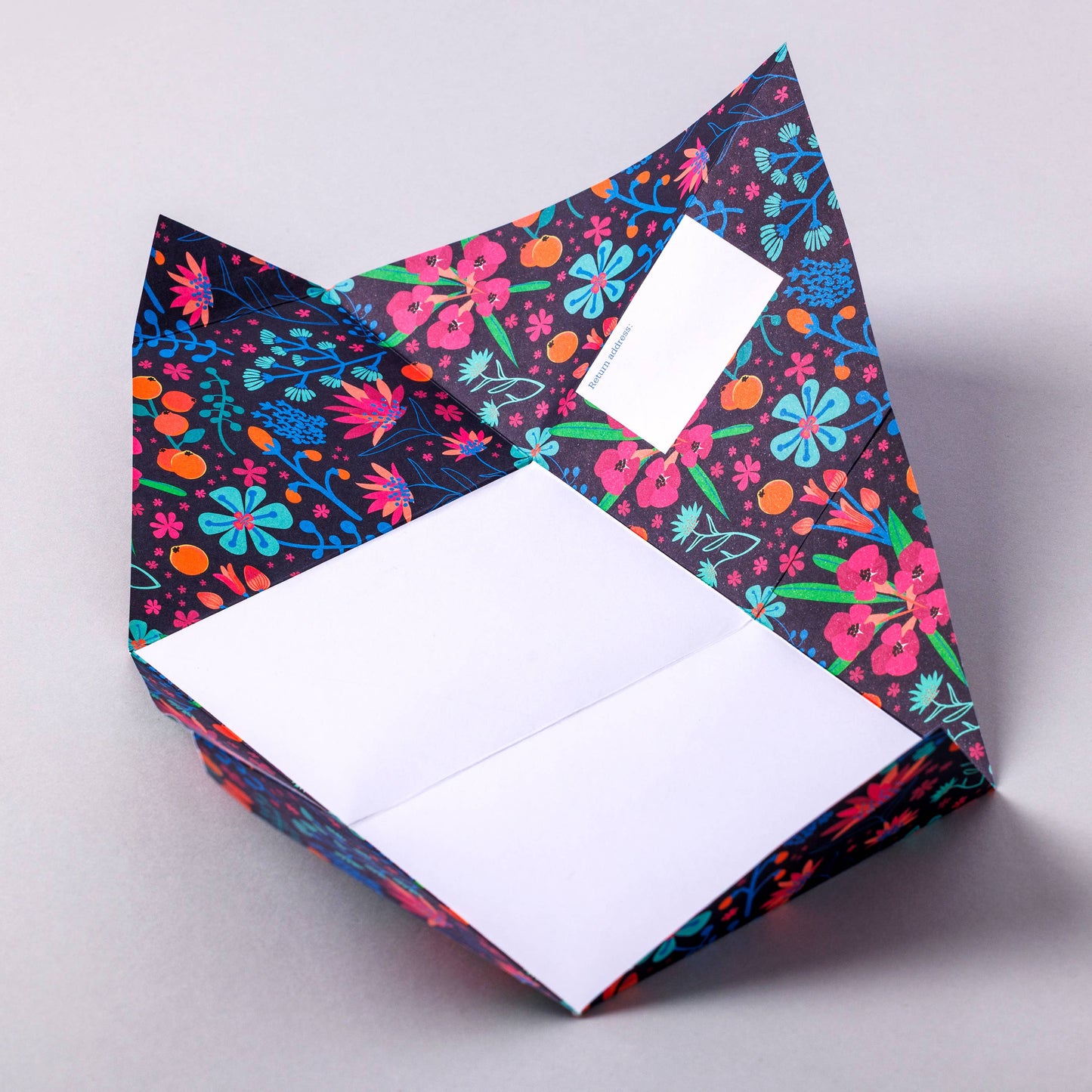 Midnight Garden Pigeon, Floral Folding Letter Set, Pack of 6