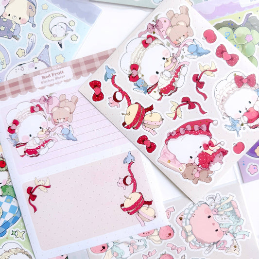 Vintage Apple: Large Illustrative Sticker Sheet