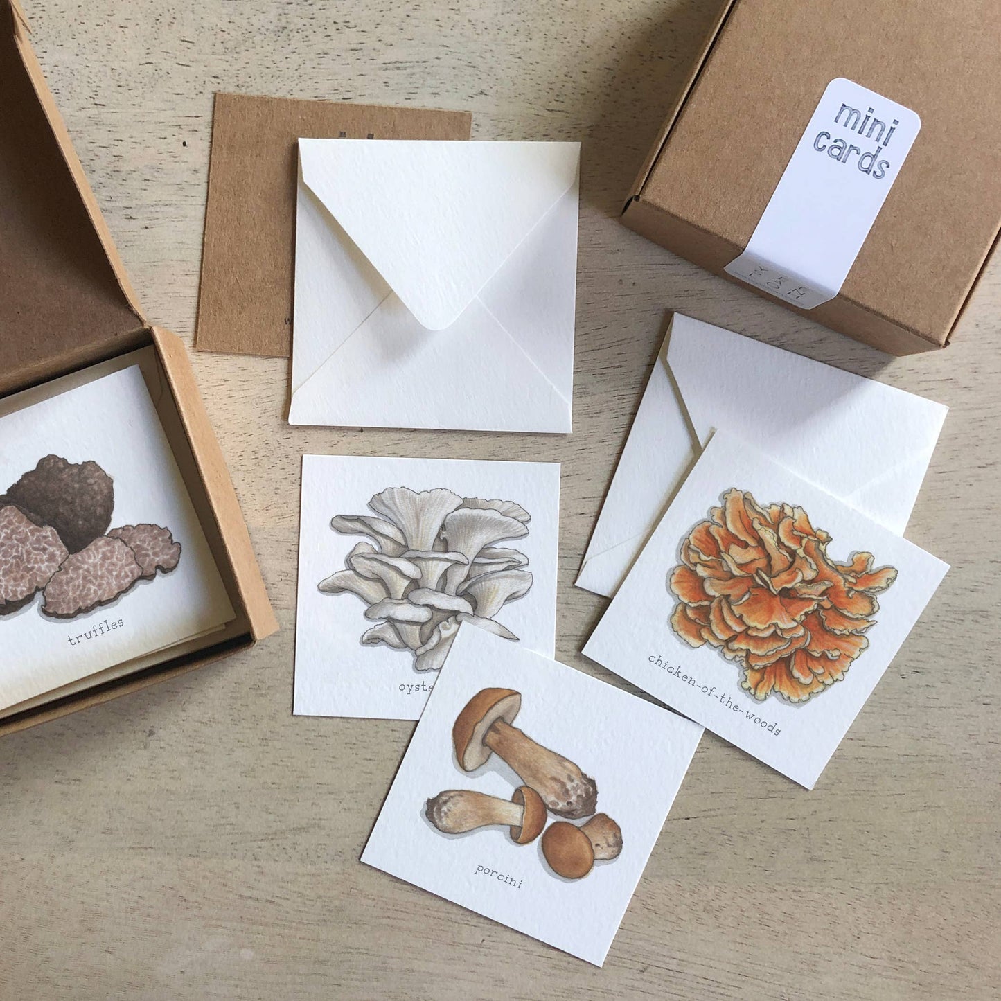 Mini Cards Set / Mushrooms