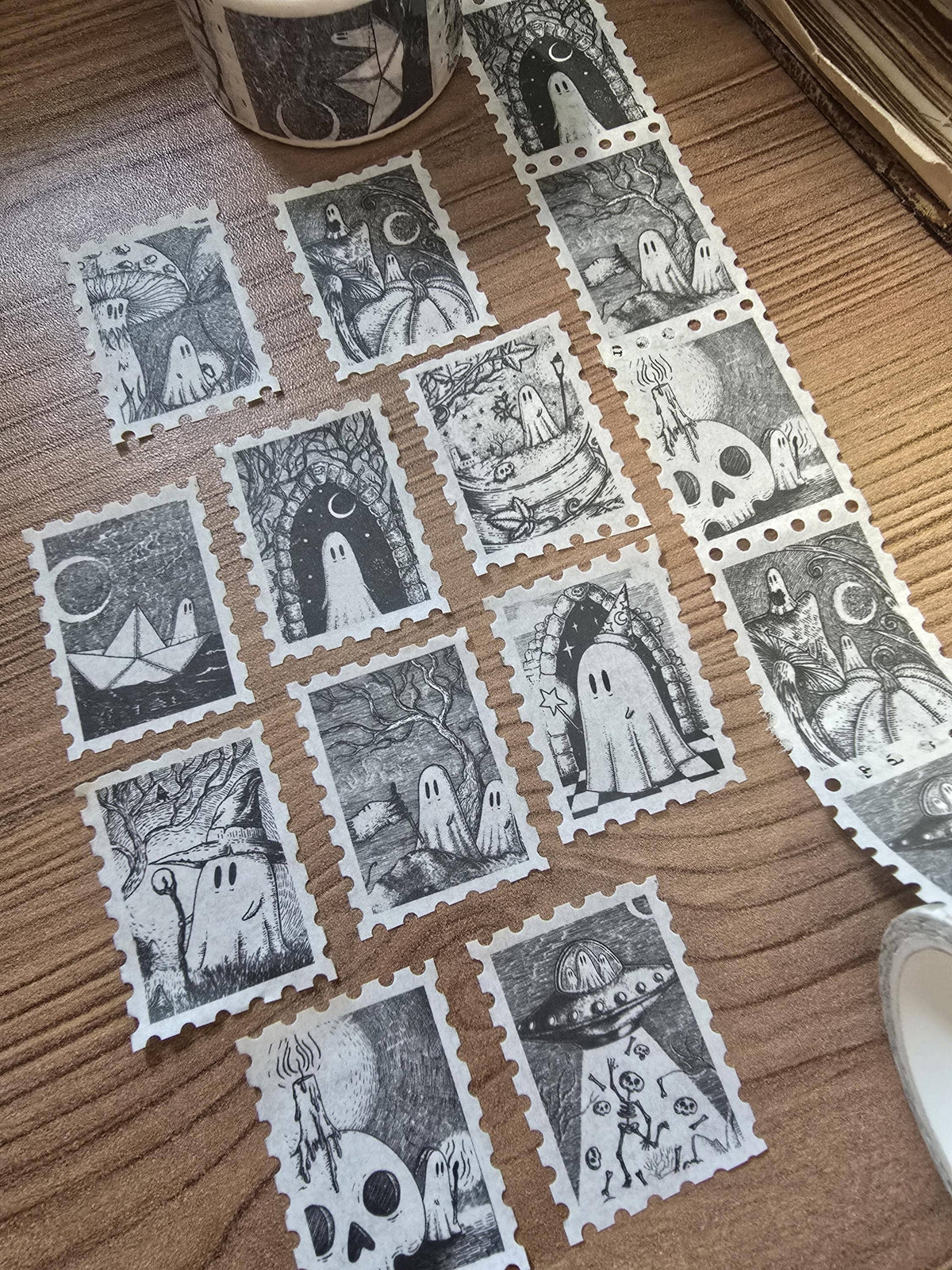 Ghosties Galore Stamp Washi Tape