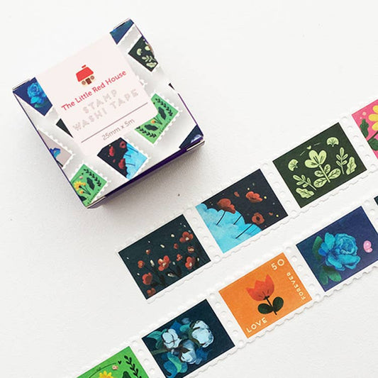 2.5CM FLORAL STAMP WASHI TAPE