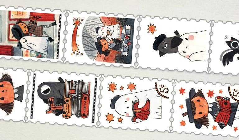 Pumpkin and Spice Stamp Washi Tap