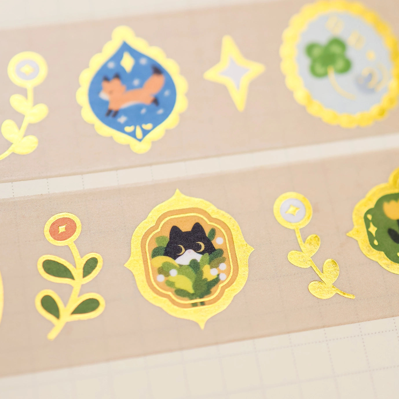 Animal in Frames - 25mm Washi Tape (Foil)