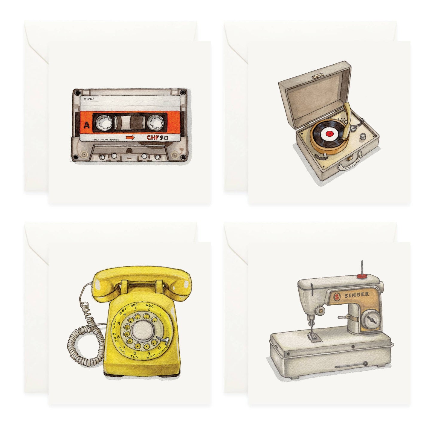 Mini Cards Set / Retro Objects