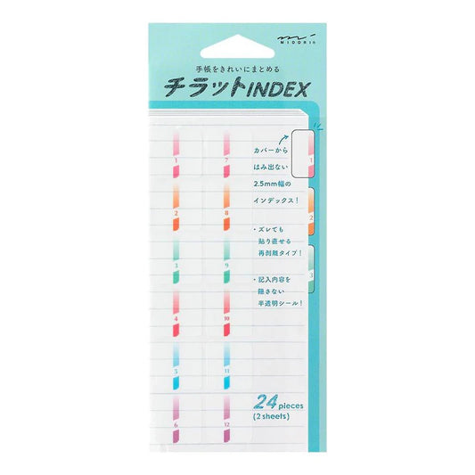 Midori Chiratto Number Color Index Labels