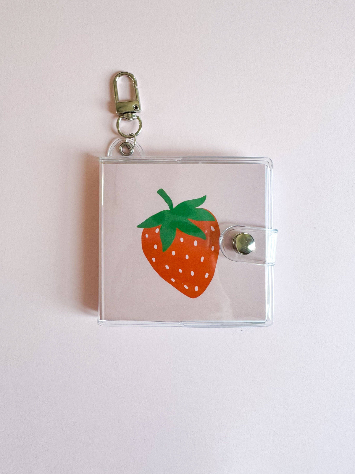 Mini Notebook Bag Charm Keychain - Strawberry