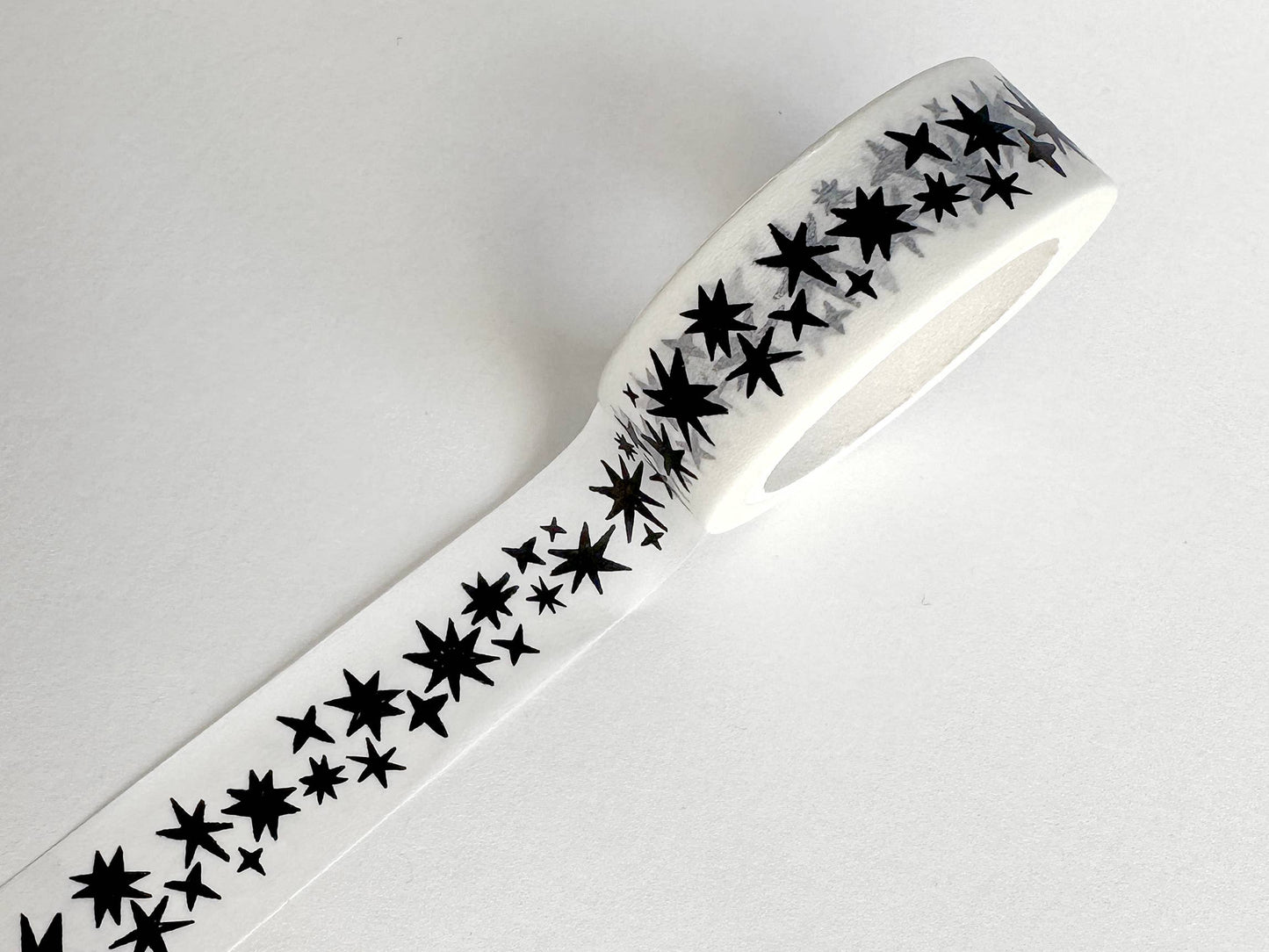 Stars Black and White Pattern Washi Tape