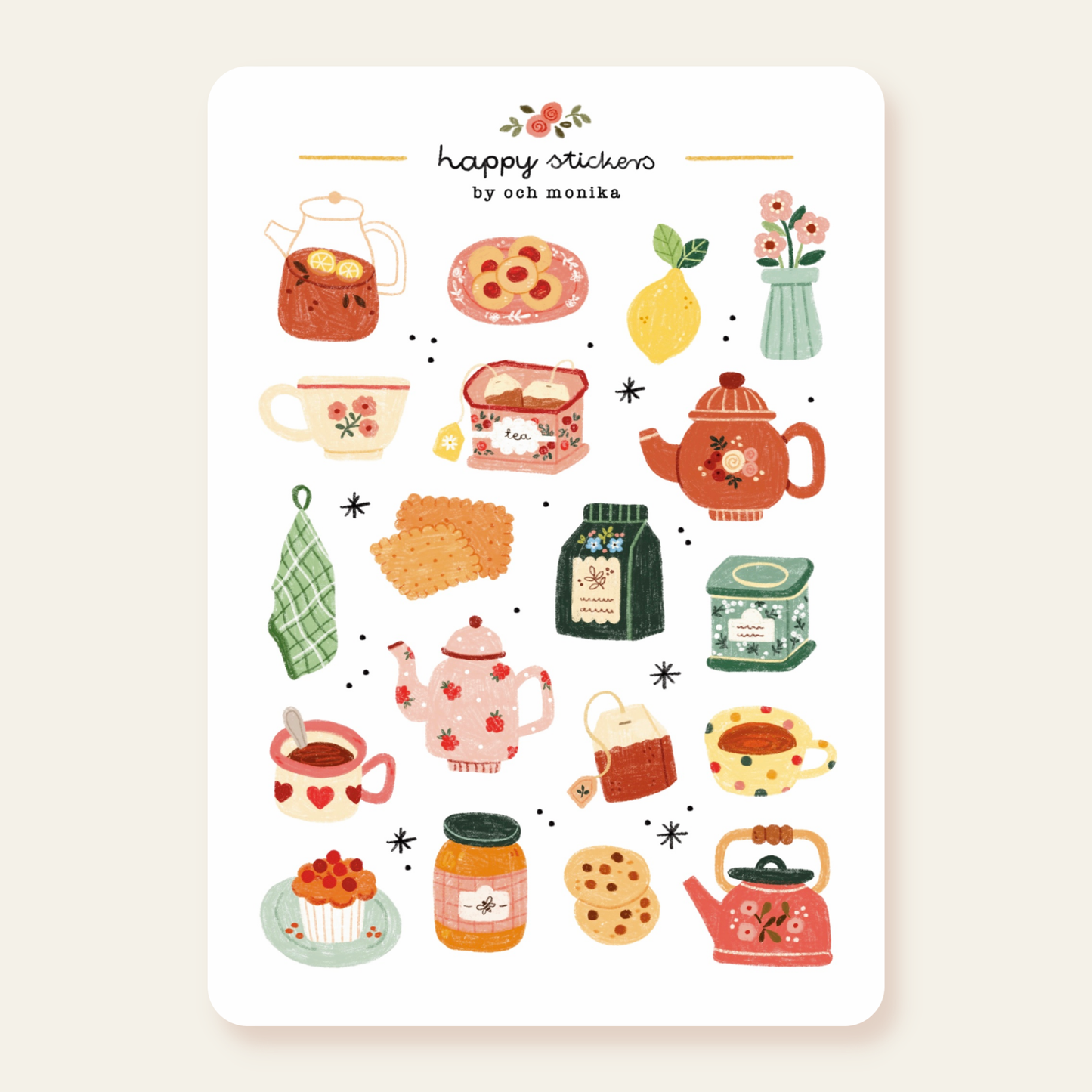 Tea Time - Planner & Journal Stickers | A6 Matte Paper
