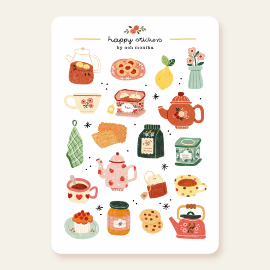 Tea Time - Planner & Journal Stickers | A6 Matte Paper