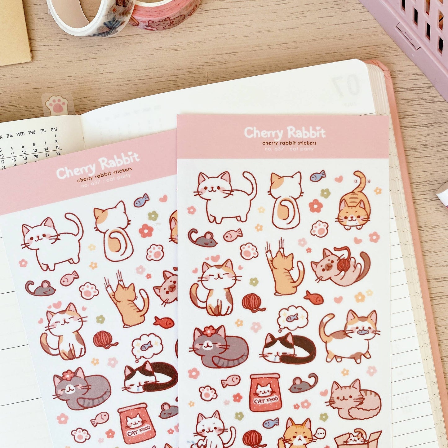 Cat Party Sticker Sheet no.037