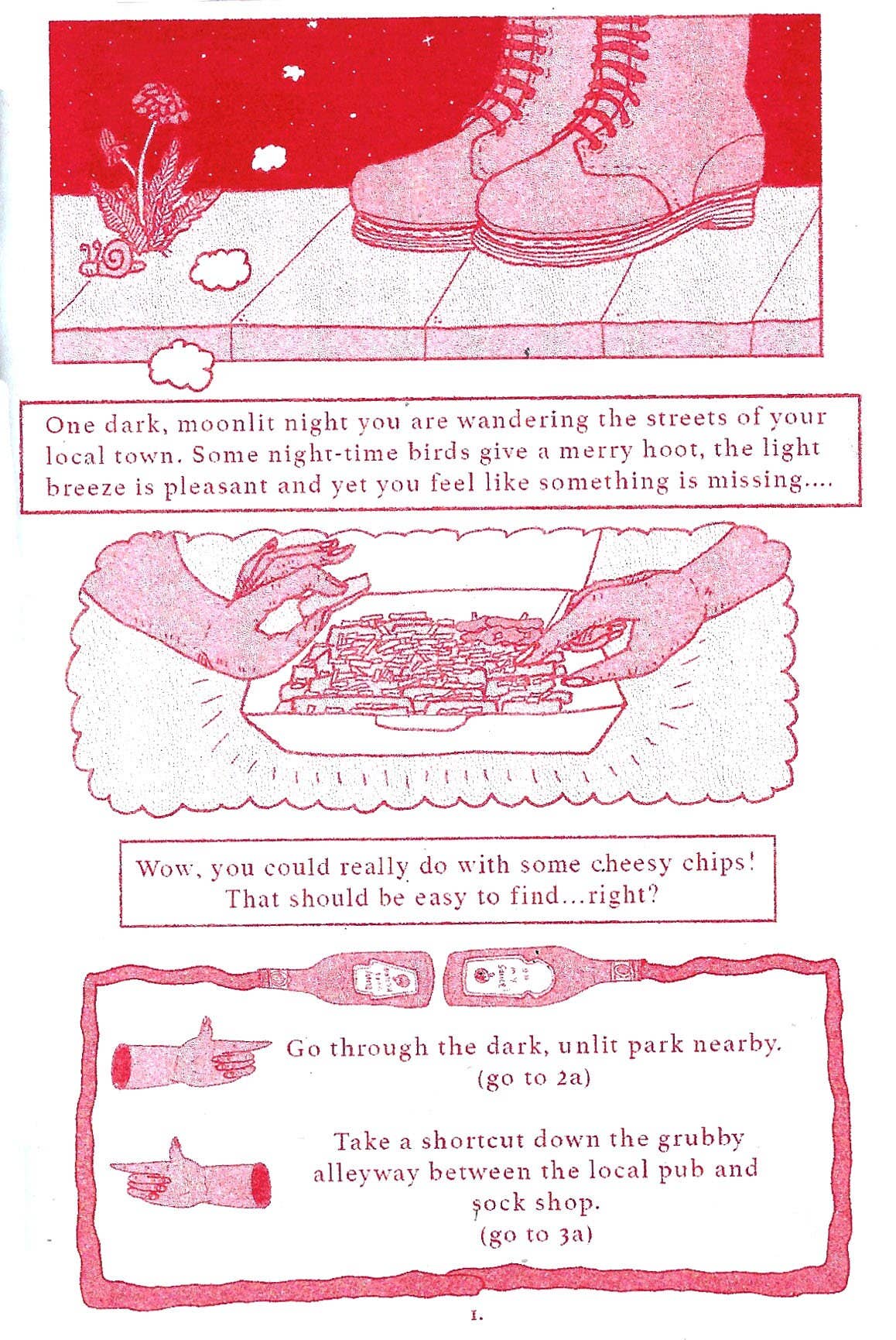 Quest for Cheesy Chips Choose Your Own Adventure Zine A6