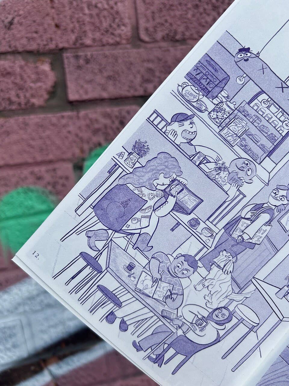 Coffee Shop Risograph Zine A5 - Illustrations & Writings