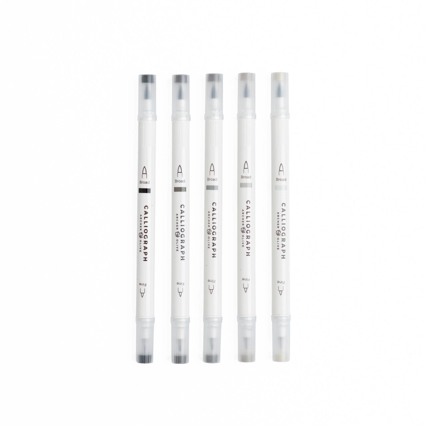 Grayscale Calliographs (Set of 5)