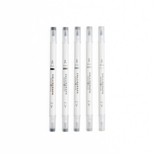 Grayscale Calliographs (Set of 5)