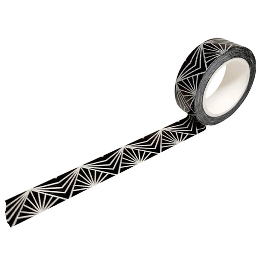 Black White Ray Geometric Washi Tape