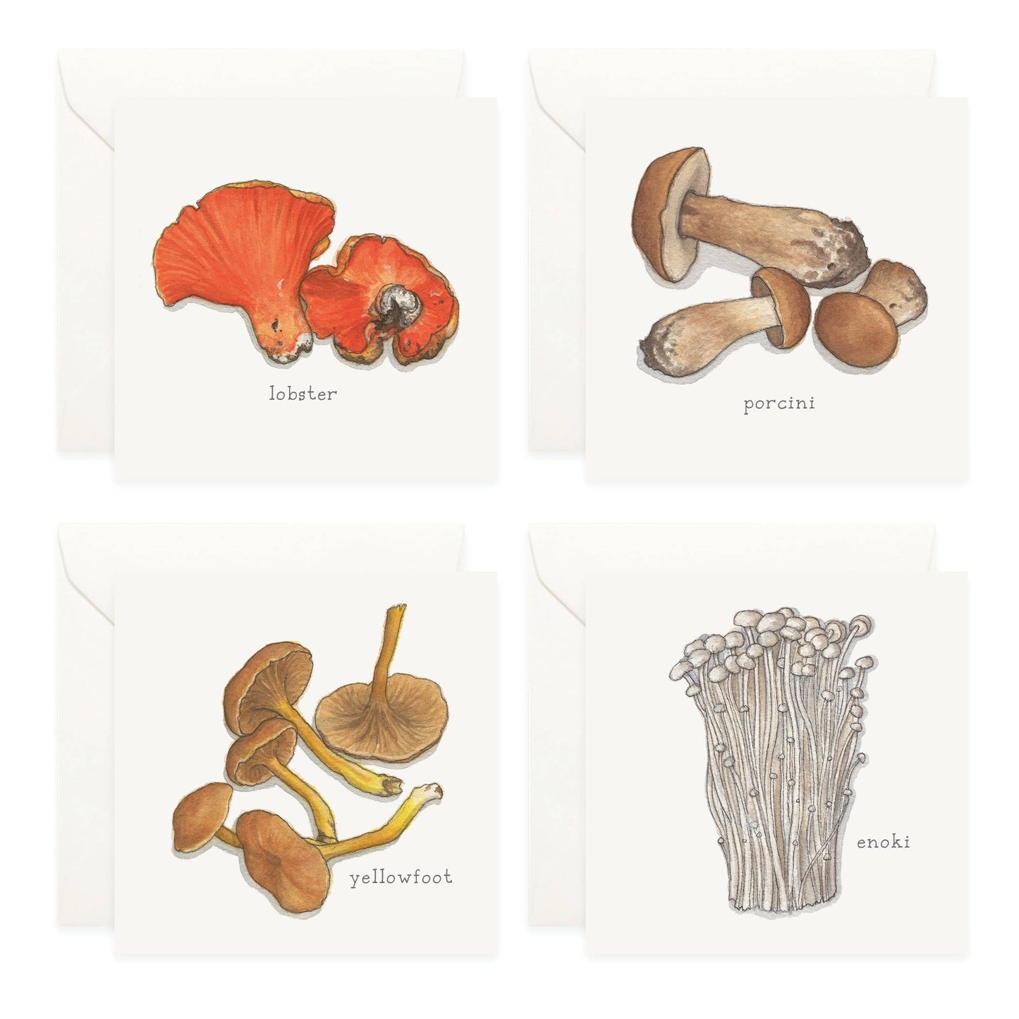 Mini Cards Set / Mushrooms