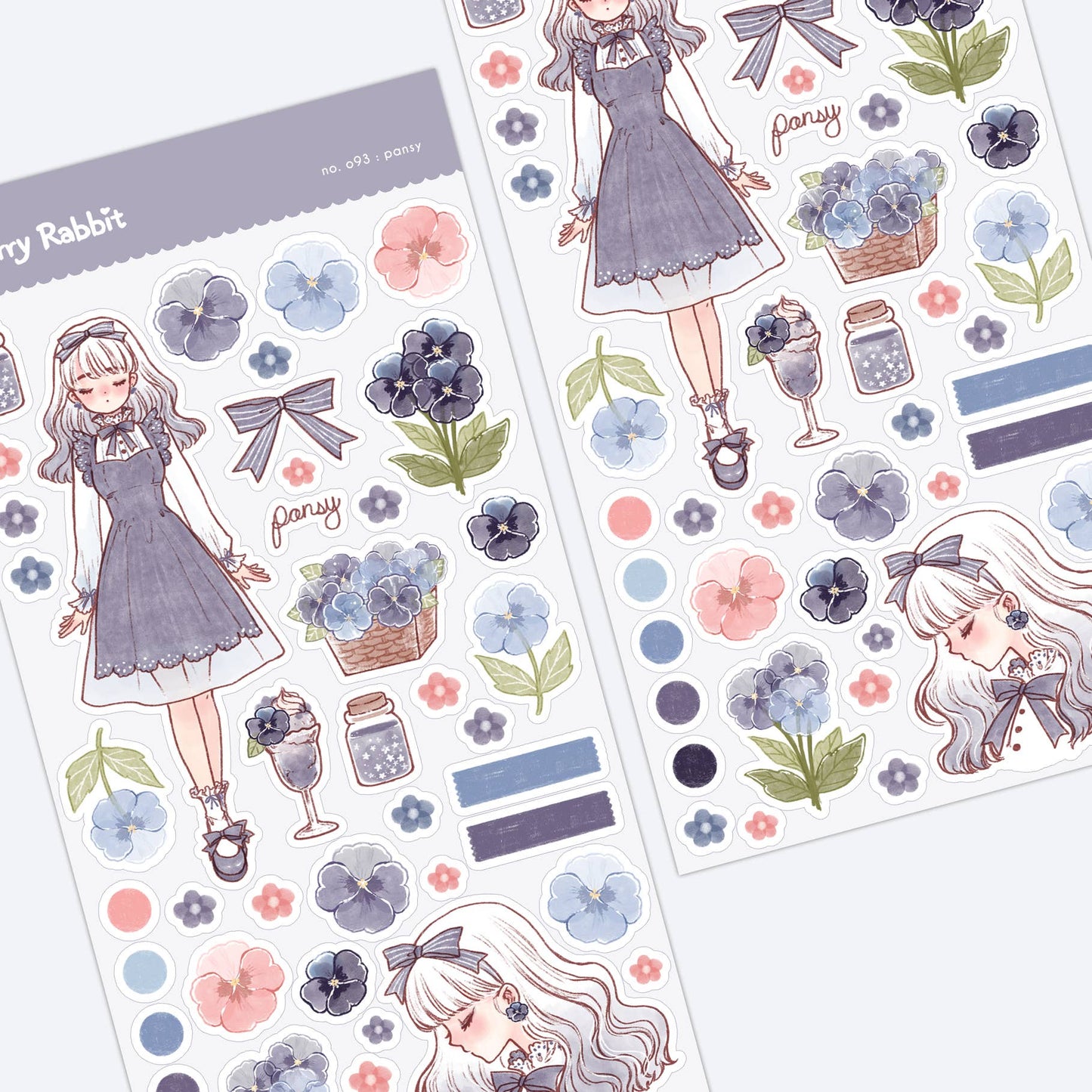 Pansy Sticker Sheet no.093