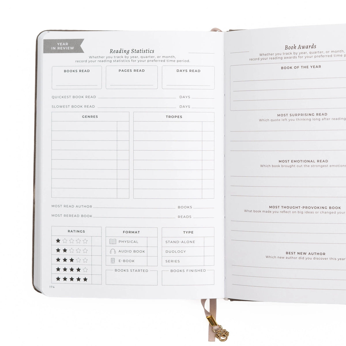 Library Style Journal Vintage Library in Lilac: Reading Journal (A5 Size) – The Cozy Journal