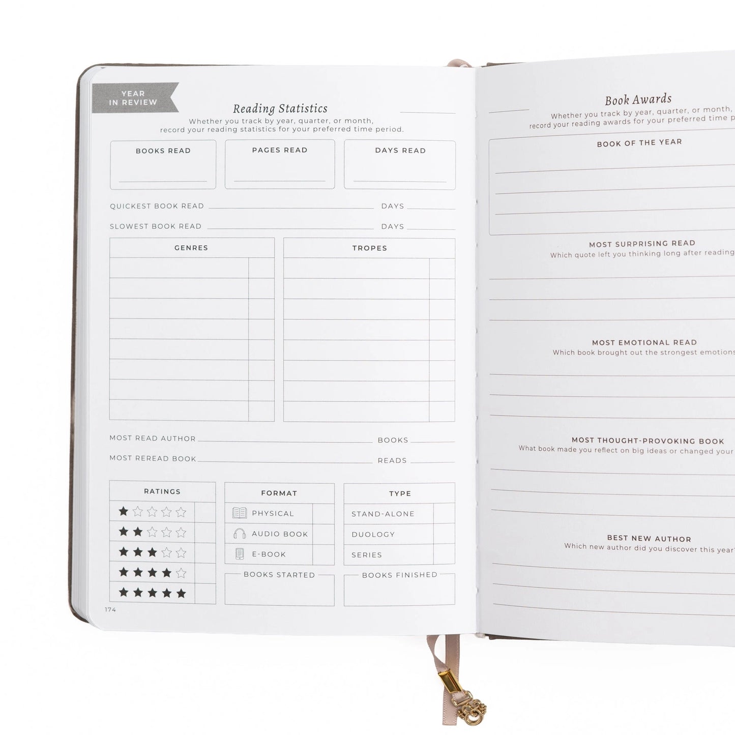 Vintage Library in Lilac: Reading Journal (A5 Size)