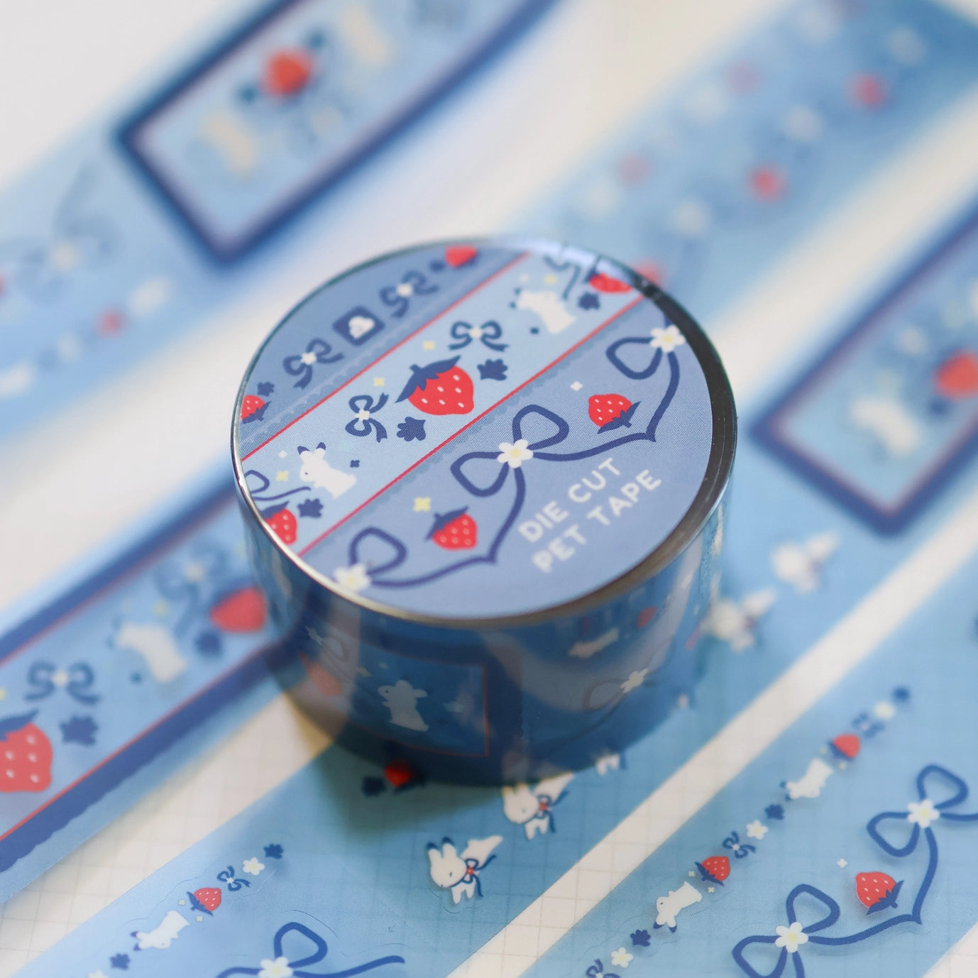 Kiss Cut Pet Tape - Strawberry Bunnies