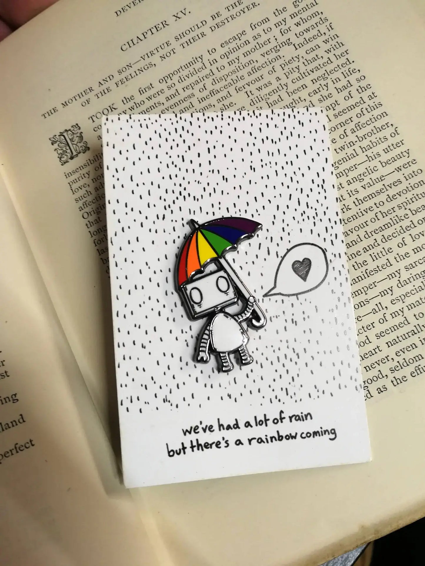 Rainbow Robot Enamel Pin
