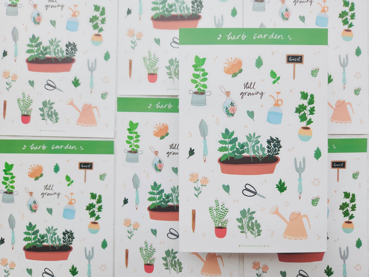 Herbs and Spices Sticker Sheet - Gardening Theme