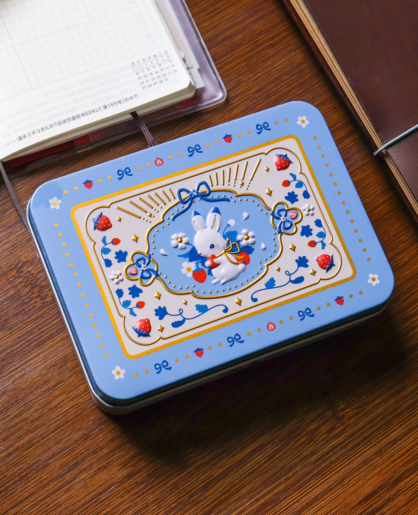 Strawberry Bunny Tin Can