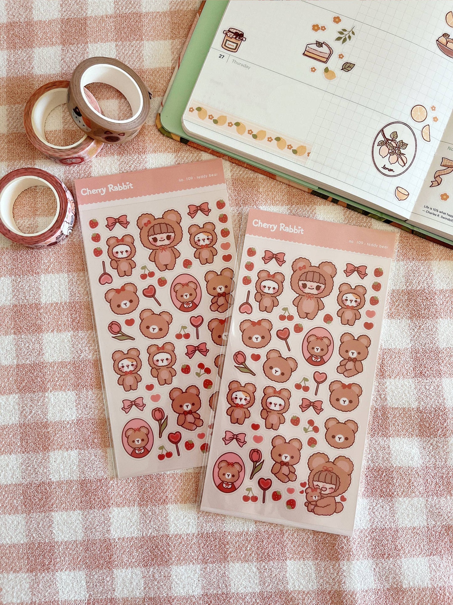 Teddy Bear Sticker Sheet no.109