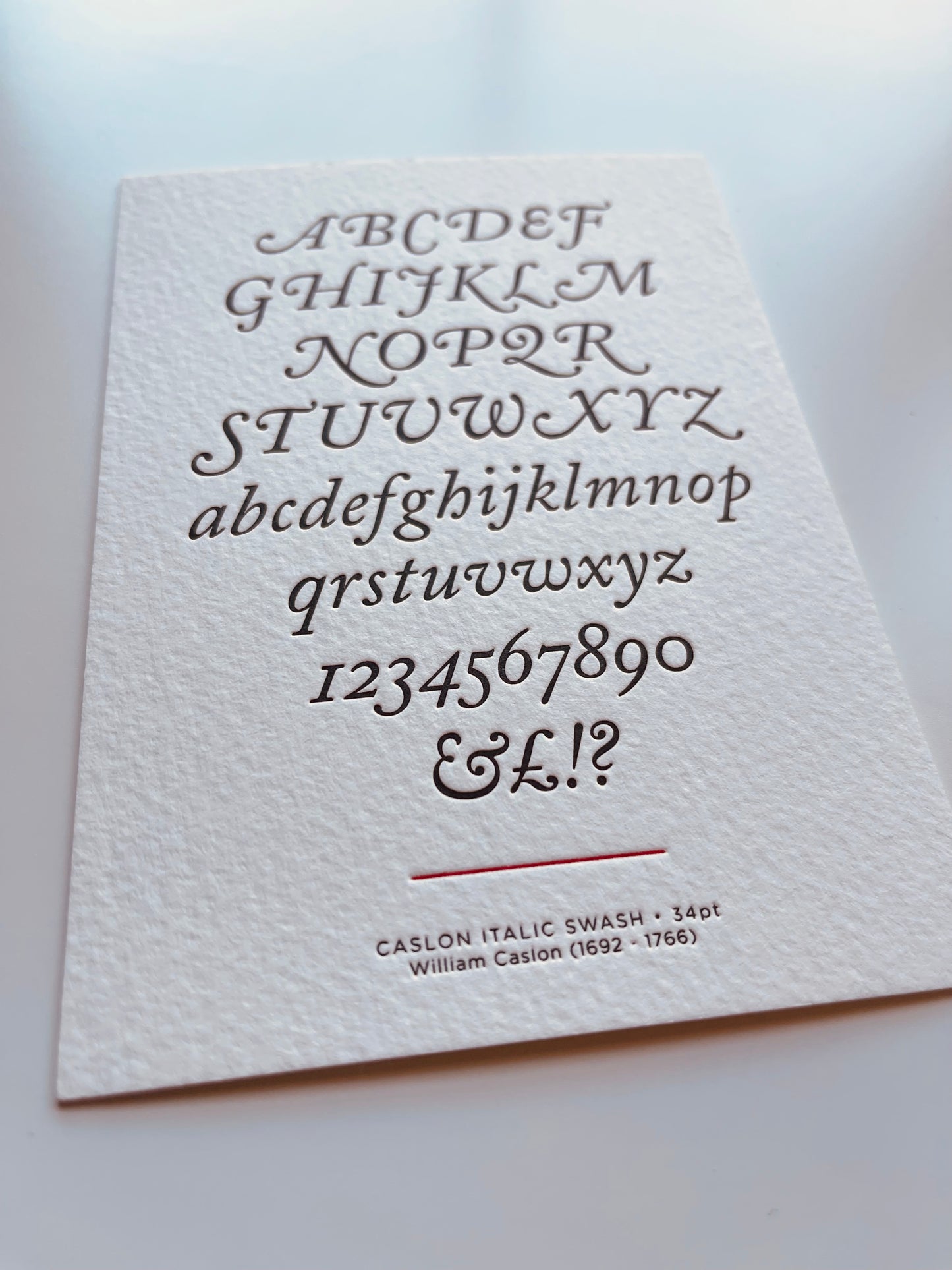 Letterpress Typographic Postcard/Print