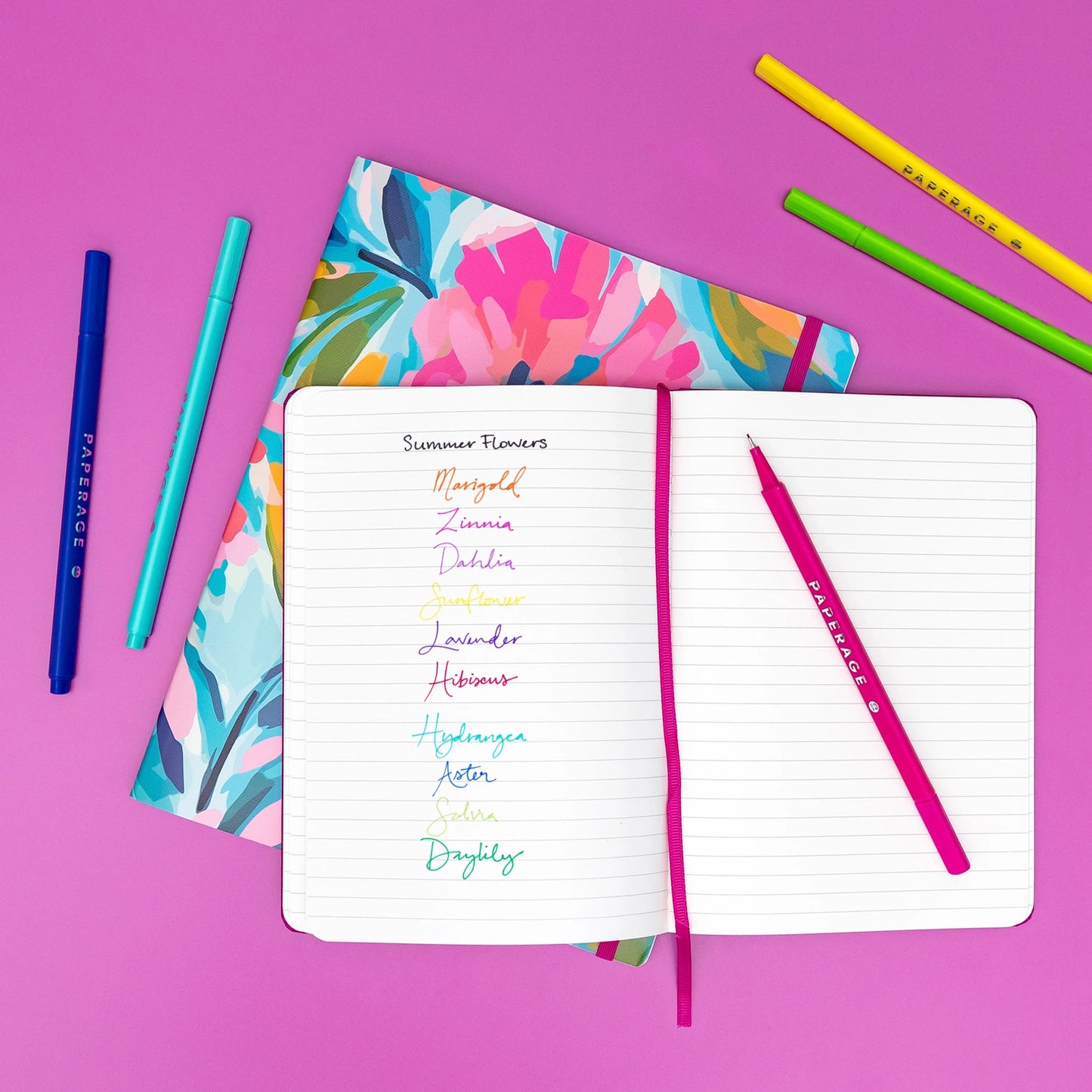 12 Pack Felt Tip Fine Line Pastel Marker Pens with Case