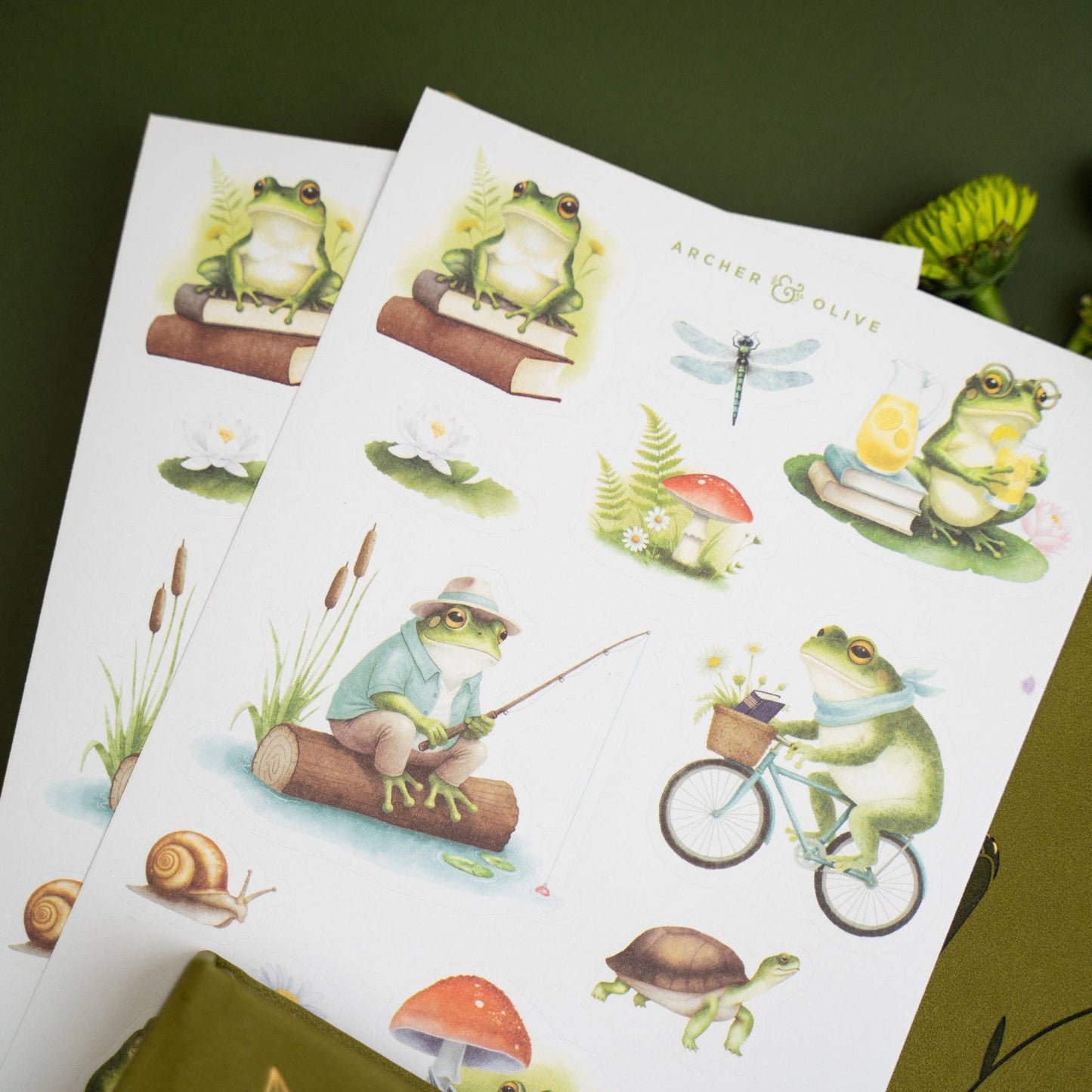 Stickers:  Literary Frog