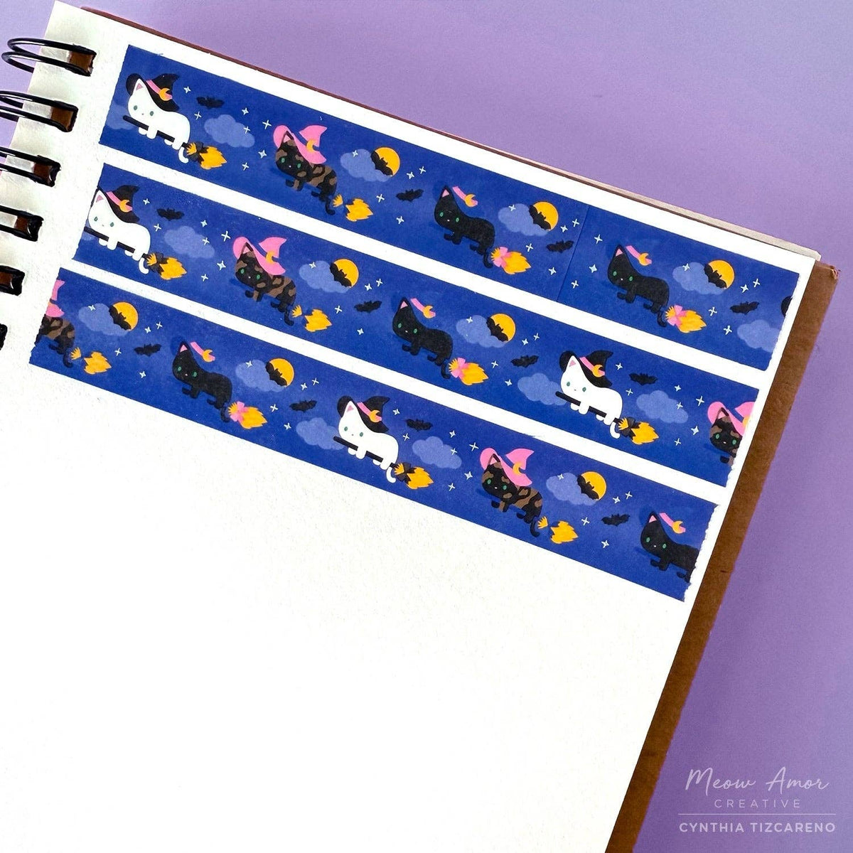 Flying Witch Cats Holo Foil Washi Tape