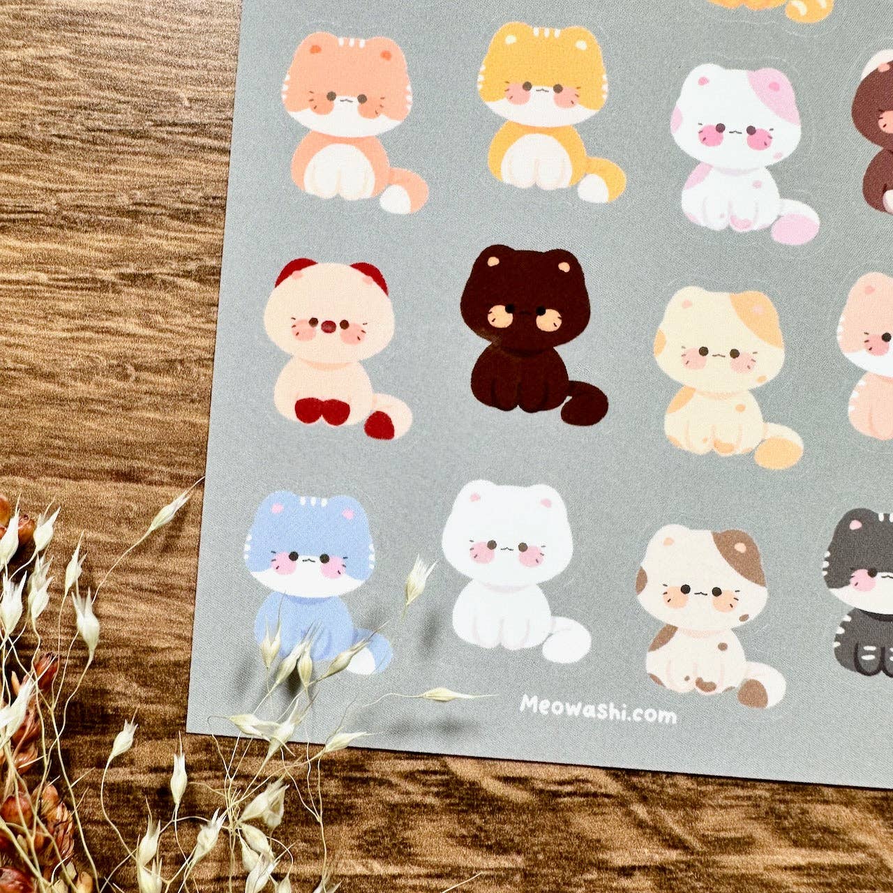 Chubby Cats Vinyl Sticker Sheet