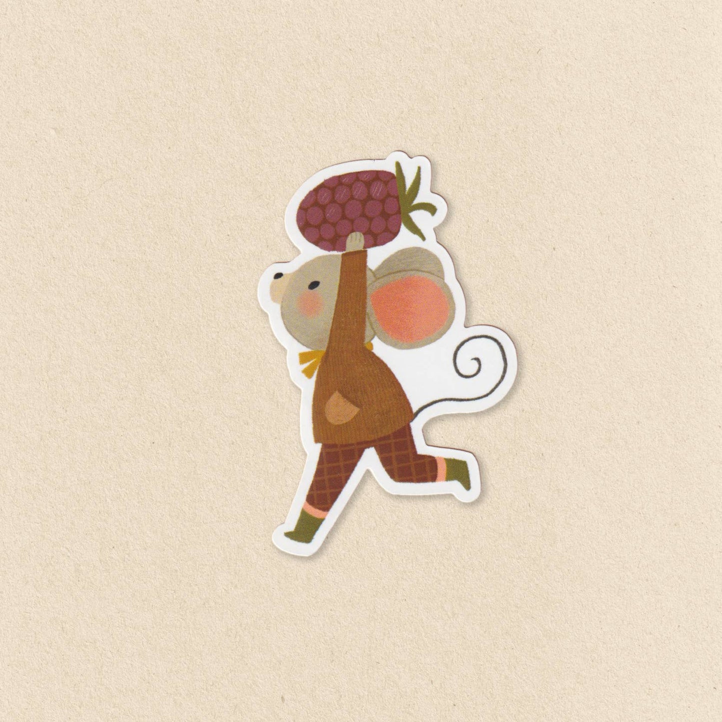 Harvest Mouse & Blackberry Sticker