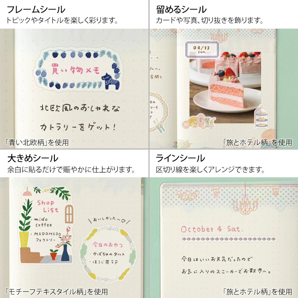 Yuru Log Blue Nordic Stickers - 2 Sheets (82703006)