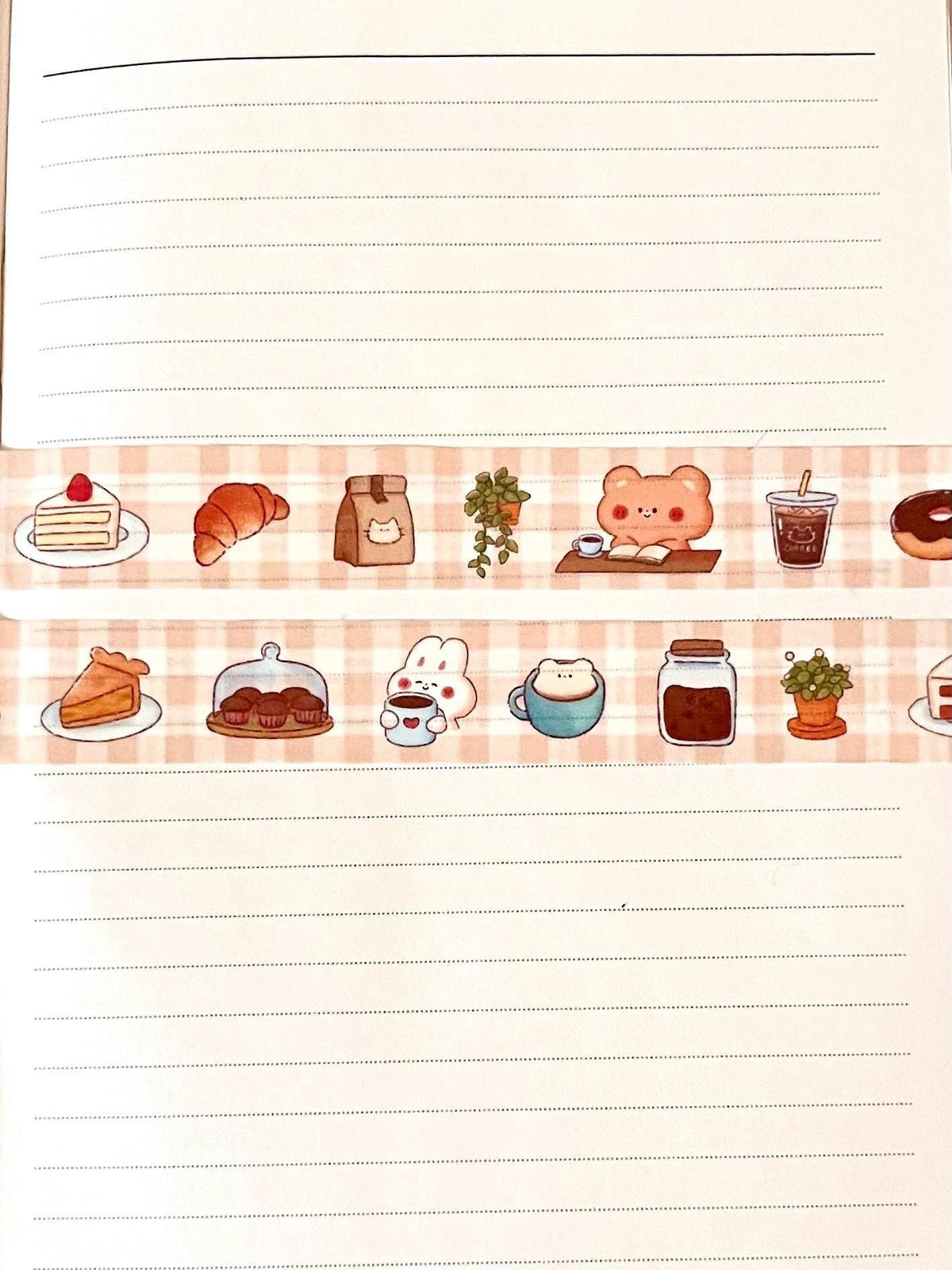 Coffee Friends Washi Tape • Kawaii Cafe Scrapbooking • Planner Tape (15mm x 10m)