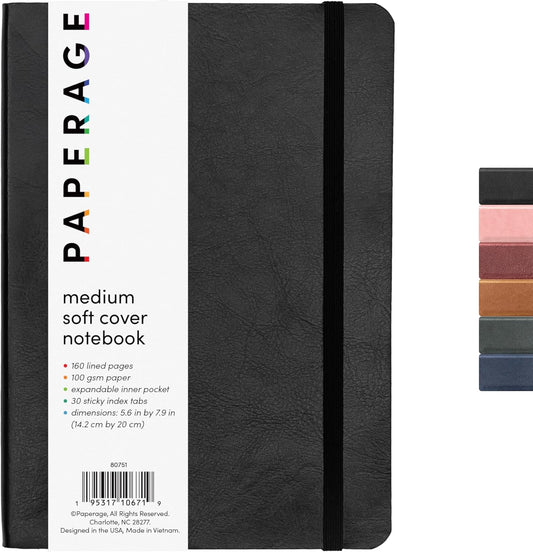 160PG Medium Softcover Lined Journal Notebook