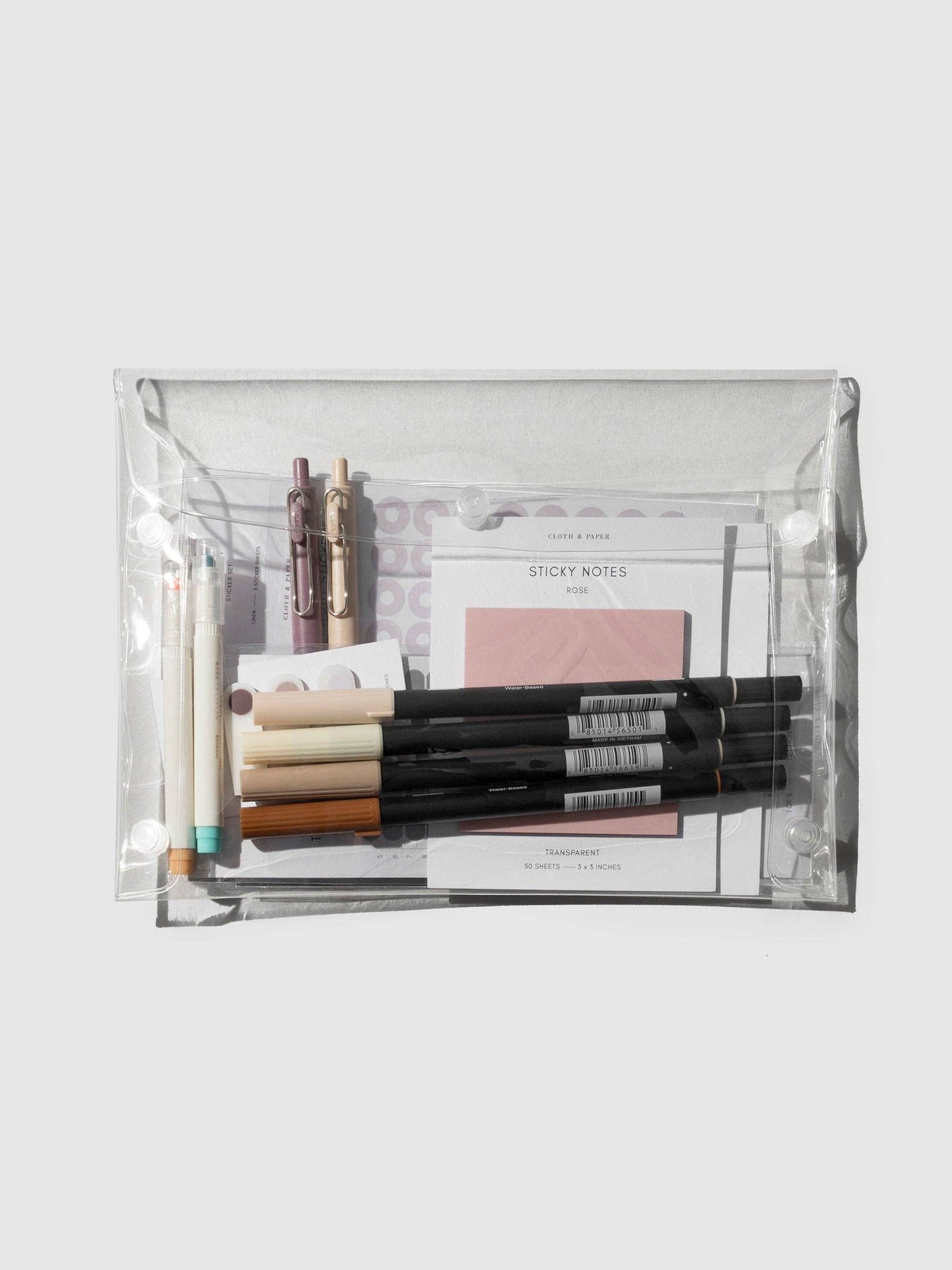 Essentials Pouch | Clear Snaps | Large