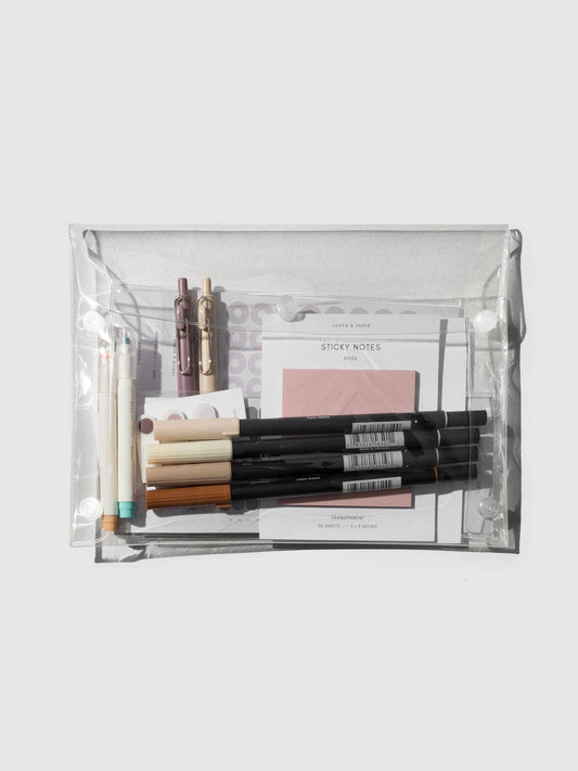 Essentials Pouch | Clear Snaps | Large