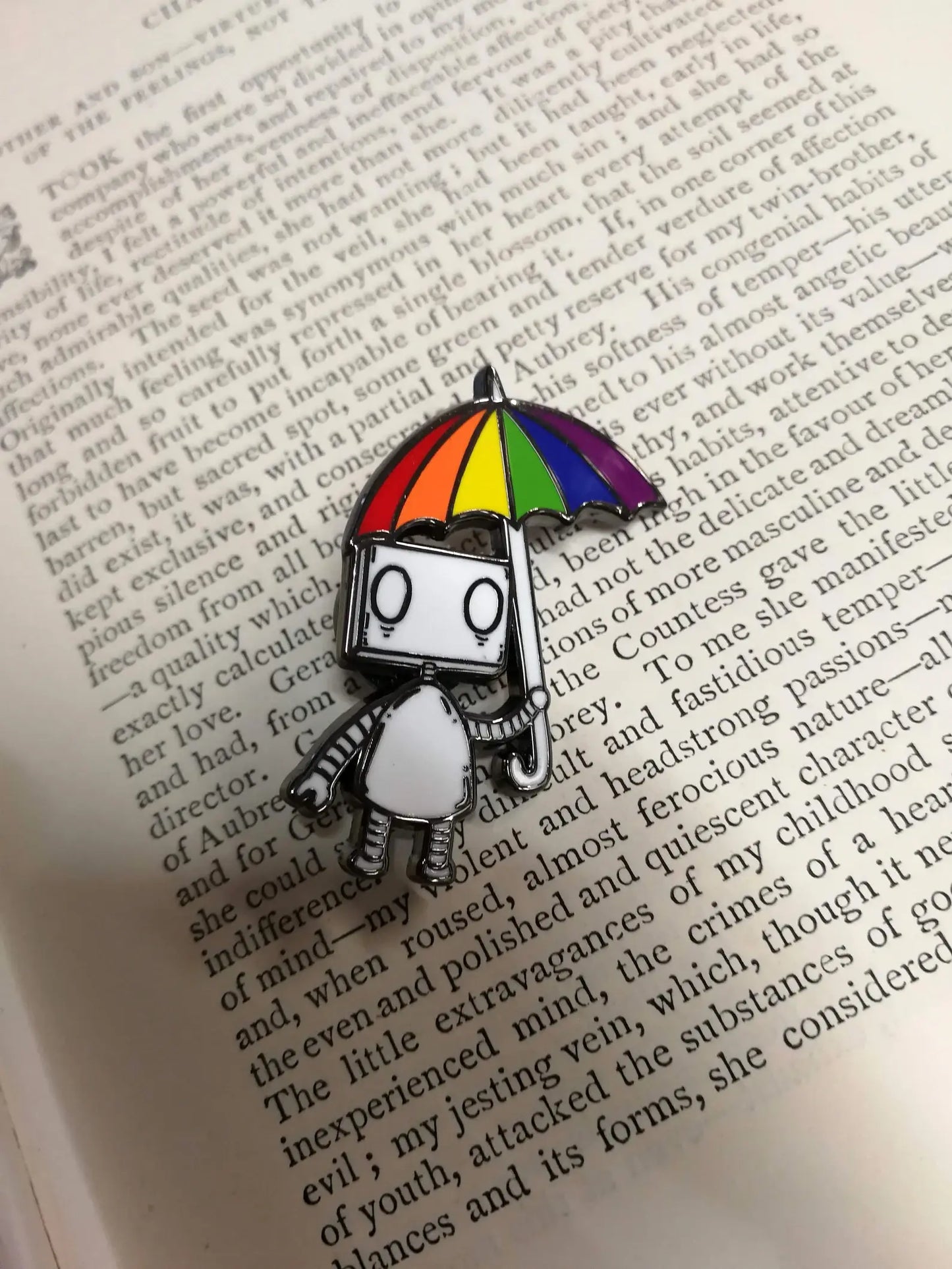 Rainbow Robot Enamel Pin