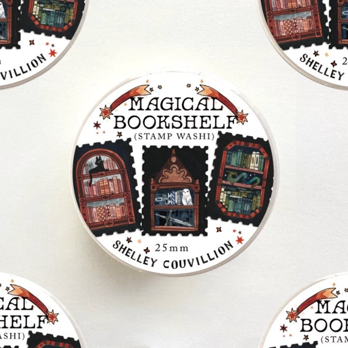 Magical Bookshelf Stamp Washi Tape