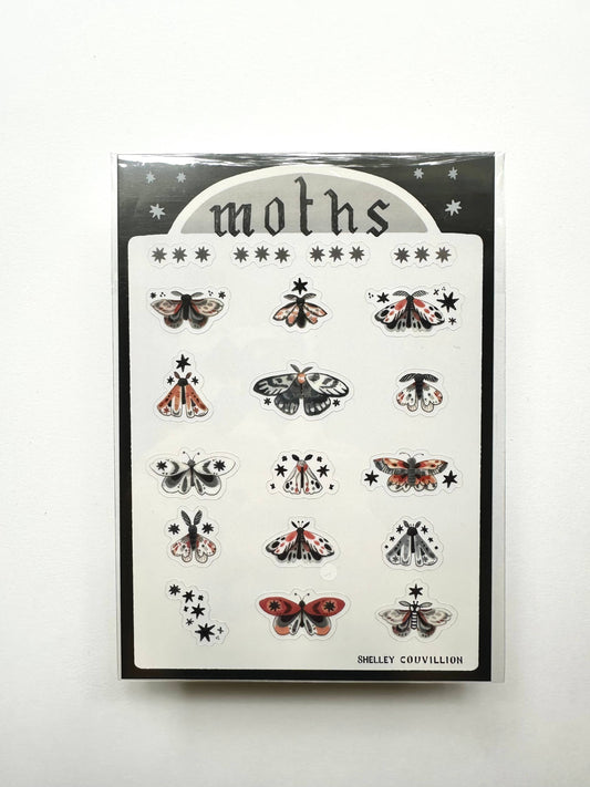 Moths sticker sheet