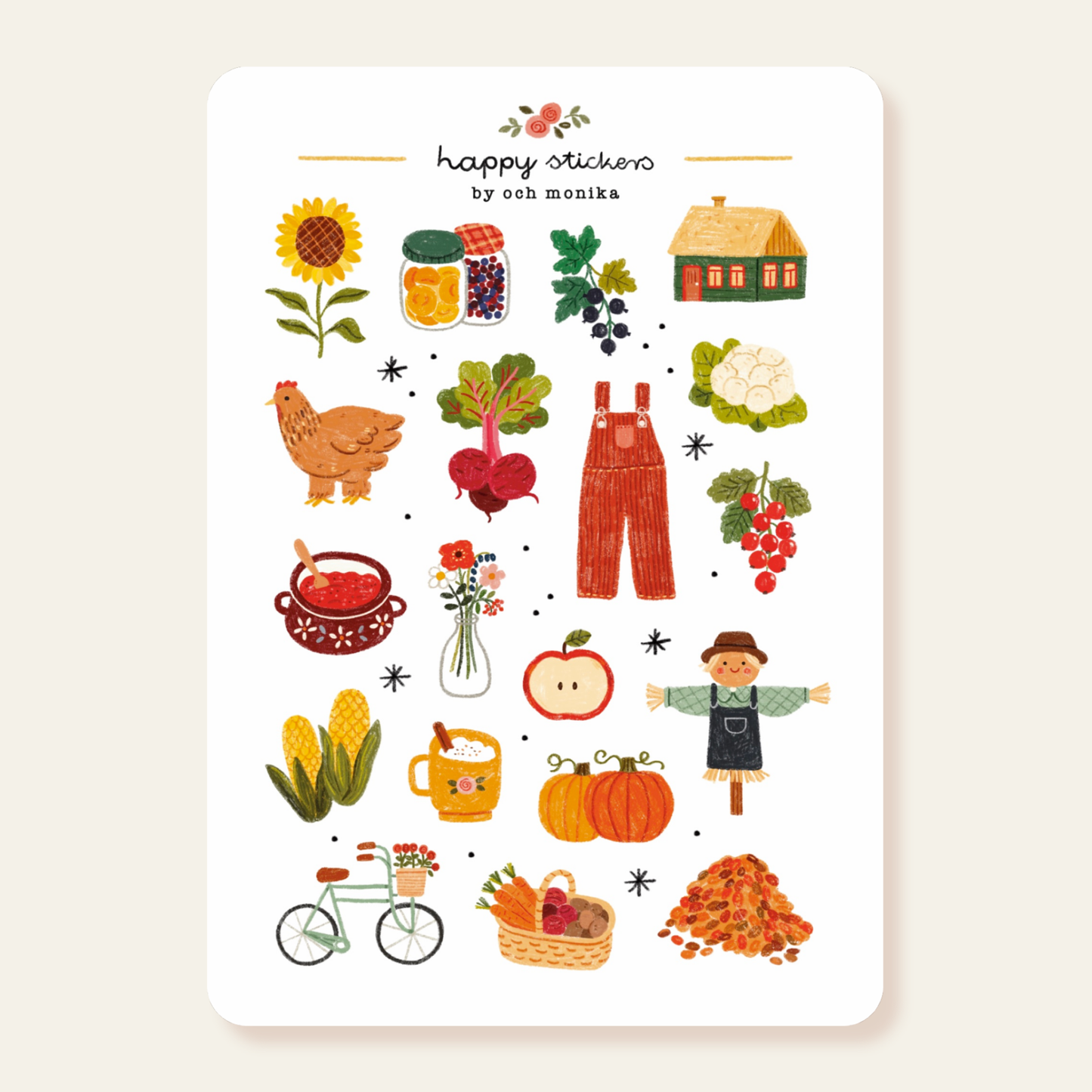 Harvest Time - Sticker Sheet | Autumn Seasonal Decor