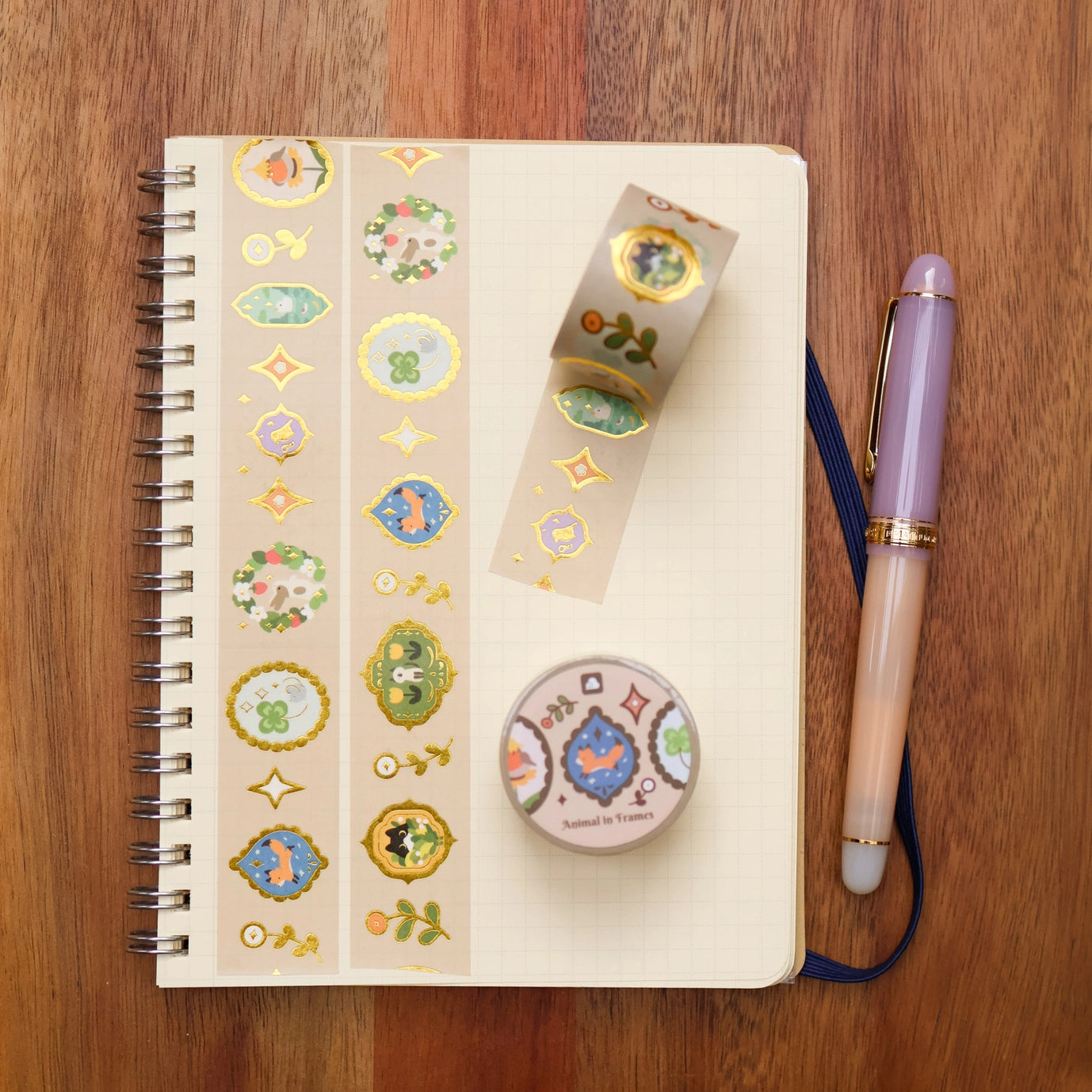 Animal in Frames - 25mm Washi Tape (Foil)