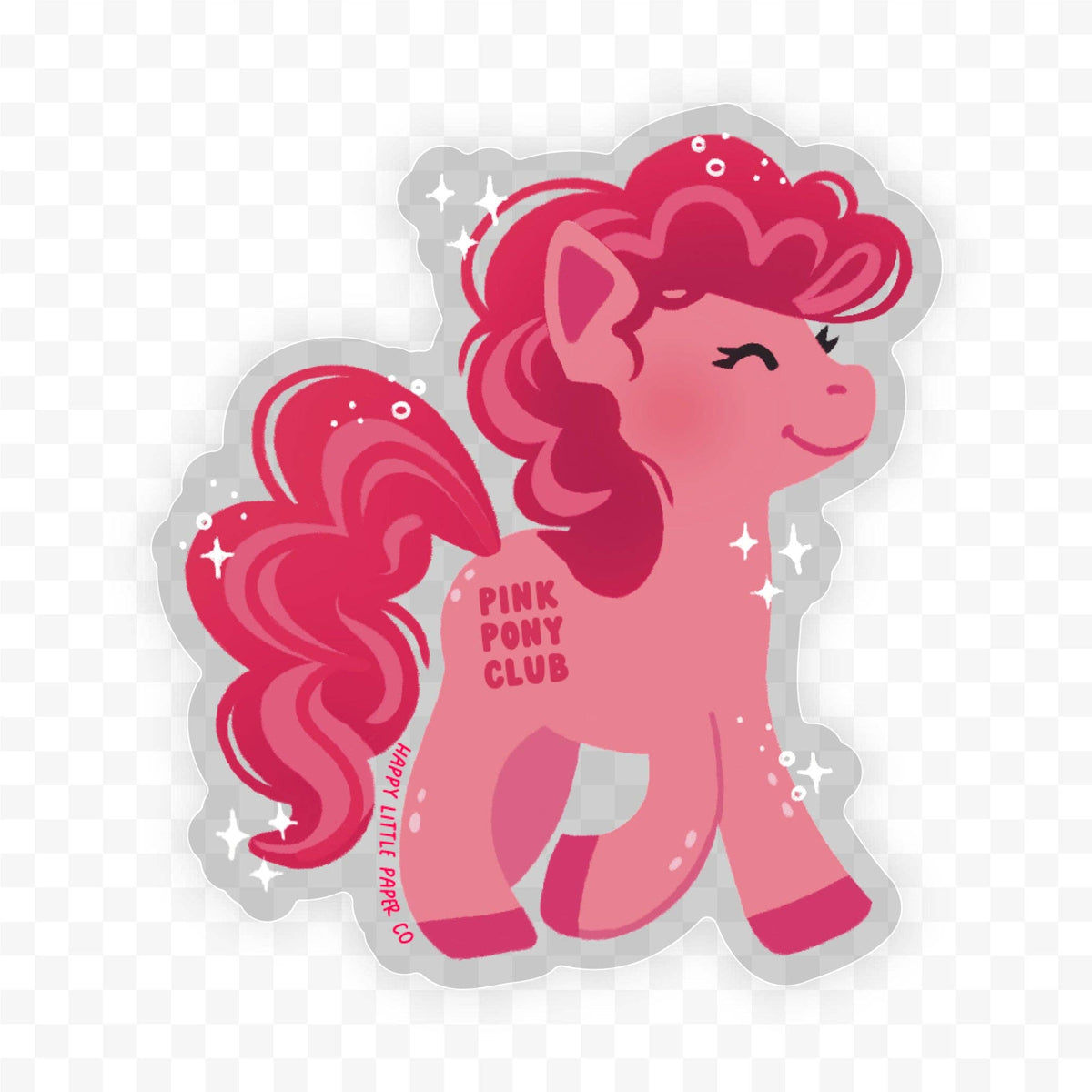 Vinyl Sticker-Pink Pony Club