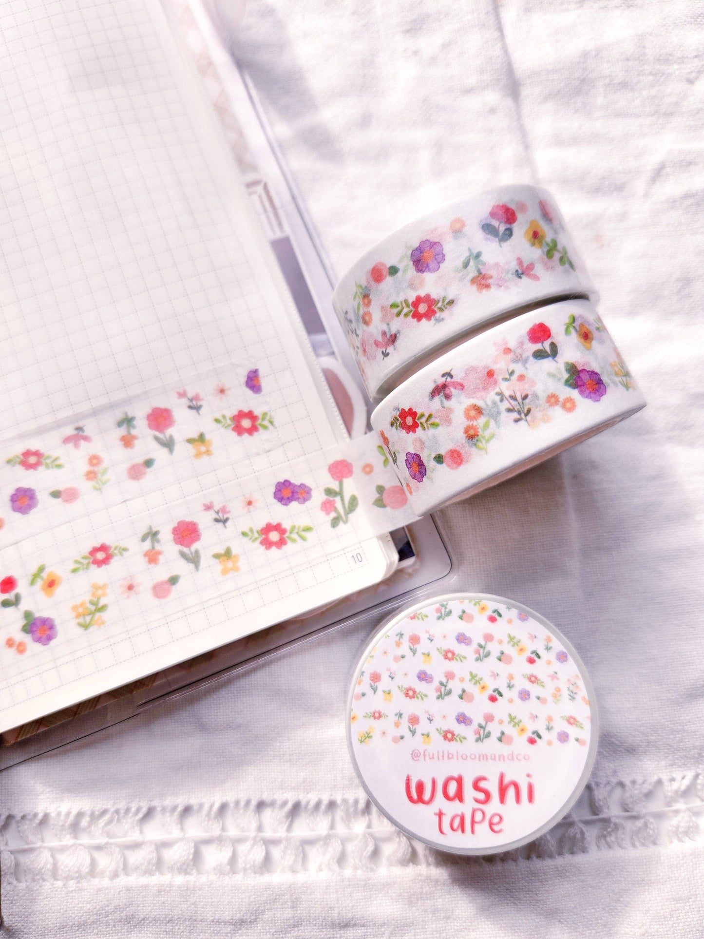 Mini Flowers Washi Tape - Clear Background