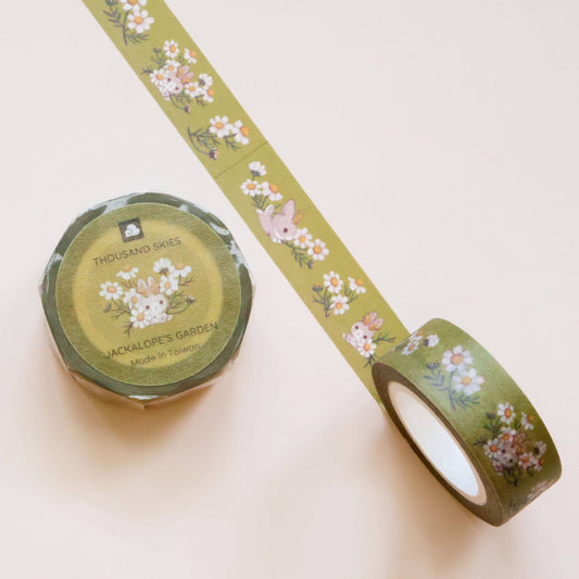 Washi Tape - Jackalope's Garden (Mustard Green)