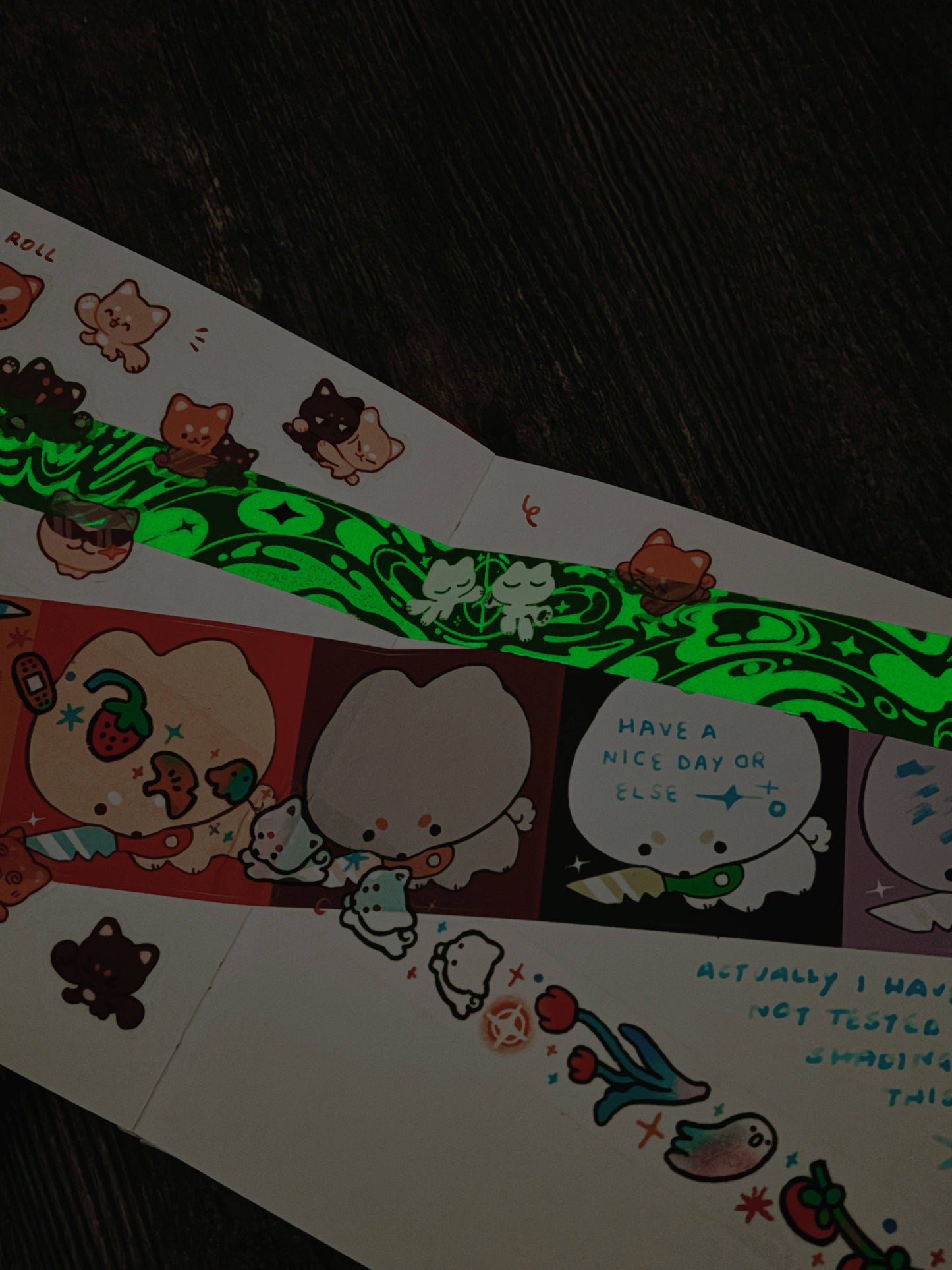 Washi tape (glow in the dark) | Swoosh